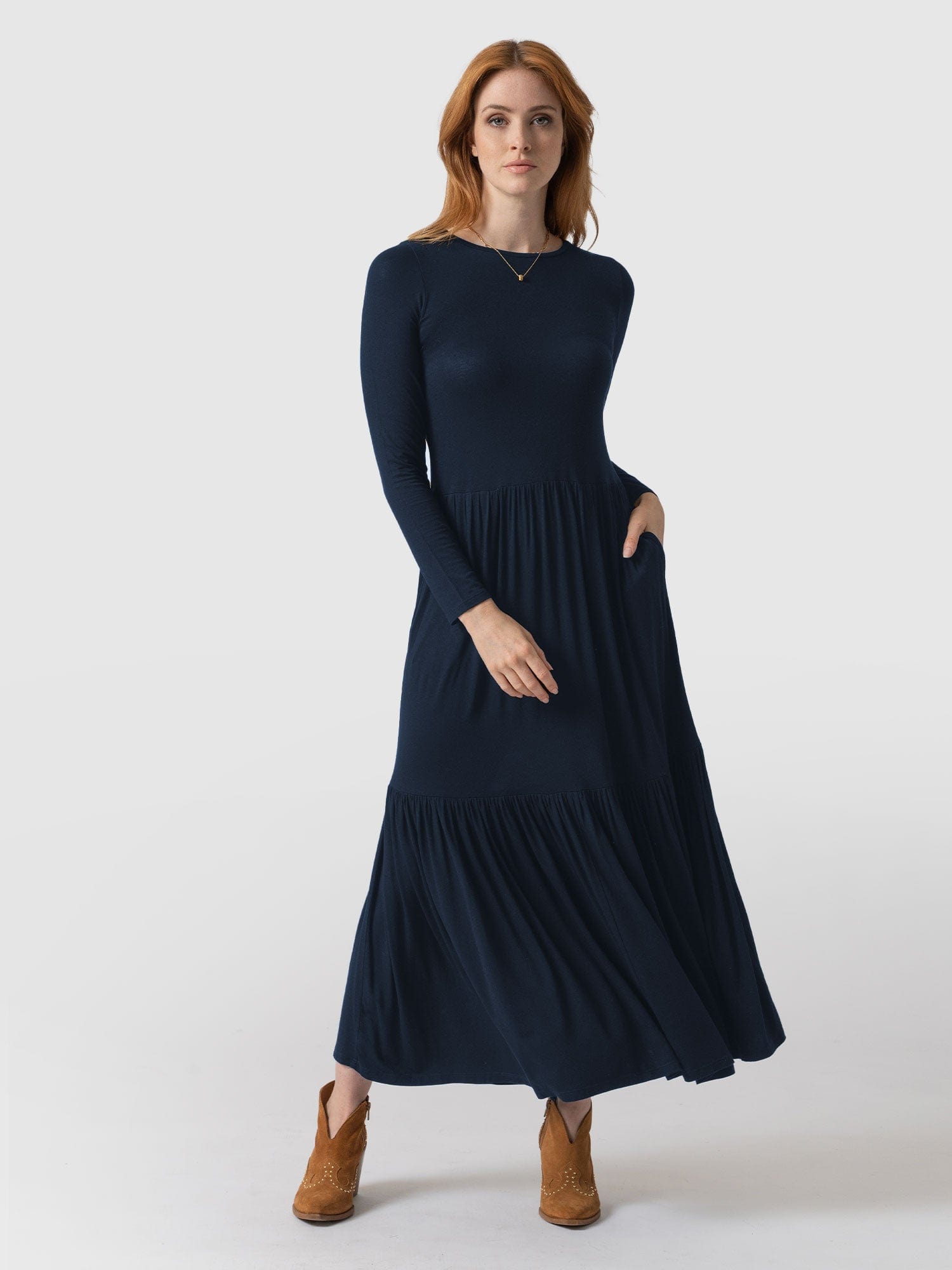 Greenwich Dress Navy Sleeves - Women's Dresses | Saint + Sofia® EU